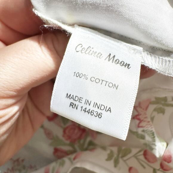 Celina Moon X Anthro Women’s Size XS Boho Floral Ruffle Cotton Maxi Dress NEW - Picture 12 of 15